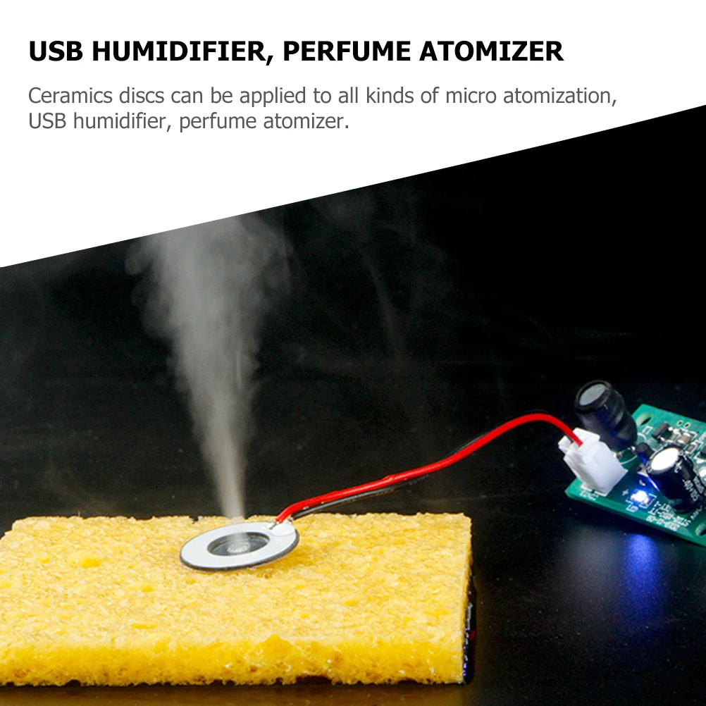 

4Pcs Humidifier Parts Discs Mist Maker Fogger Piezoceramic Durable Easy to Use Long Service Life Mist Maker Fogger