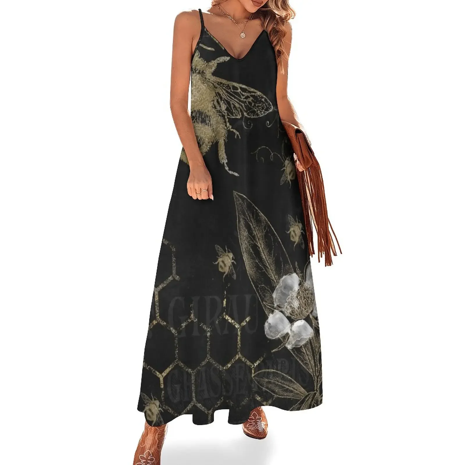 

Bee Happy Sleeveless Dress prom dresses birthday dress evening dresses luxury 2025 Dress