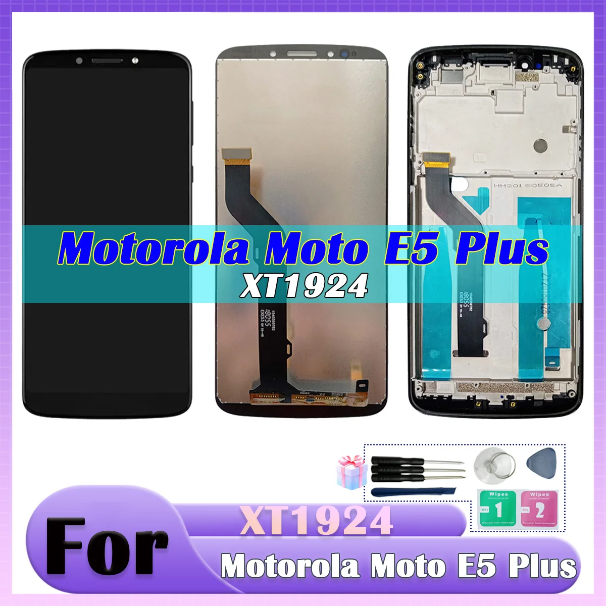 For Motorola Moto E5 Plus LCD Display Touch Screen Digitizer Assembly Replacement For MOTO E5 Plus Display With Frame