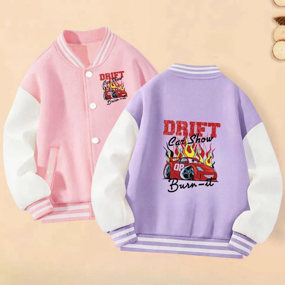 

Cars Mcqueen Baseball Uniform Autumn Kids Hoodies Long Sleeves Boys Sweater Girls Clothes