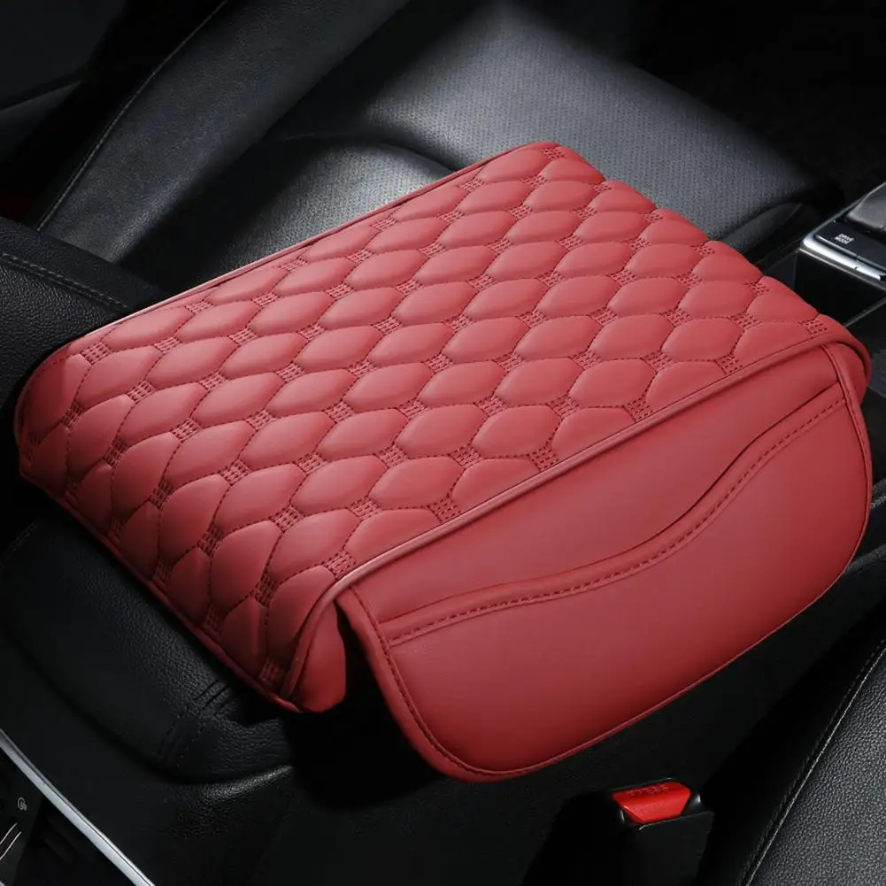 Faux Leather Auto Armrest Box Mat Relieve Driving Fatigue Protect Center Console Protector Car Armrest Box Cover Armrest Box Pad