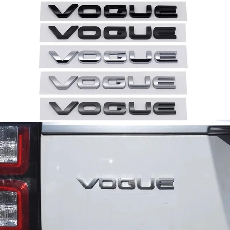 Autocollant de voiture ABS, lettres emblème, Badge de coffre arrière pour Land Rover VOGUE EVOQUE Discovery Range Rover Defender Freelander
