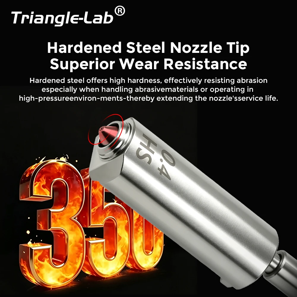 Trianglelab® 0.4mm Integrated Hardened Steel Nozzle 350℃ High Temp Wear Resistant Print Head for Anycubic Kobra S1 Max