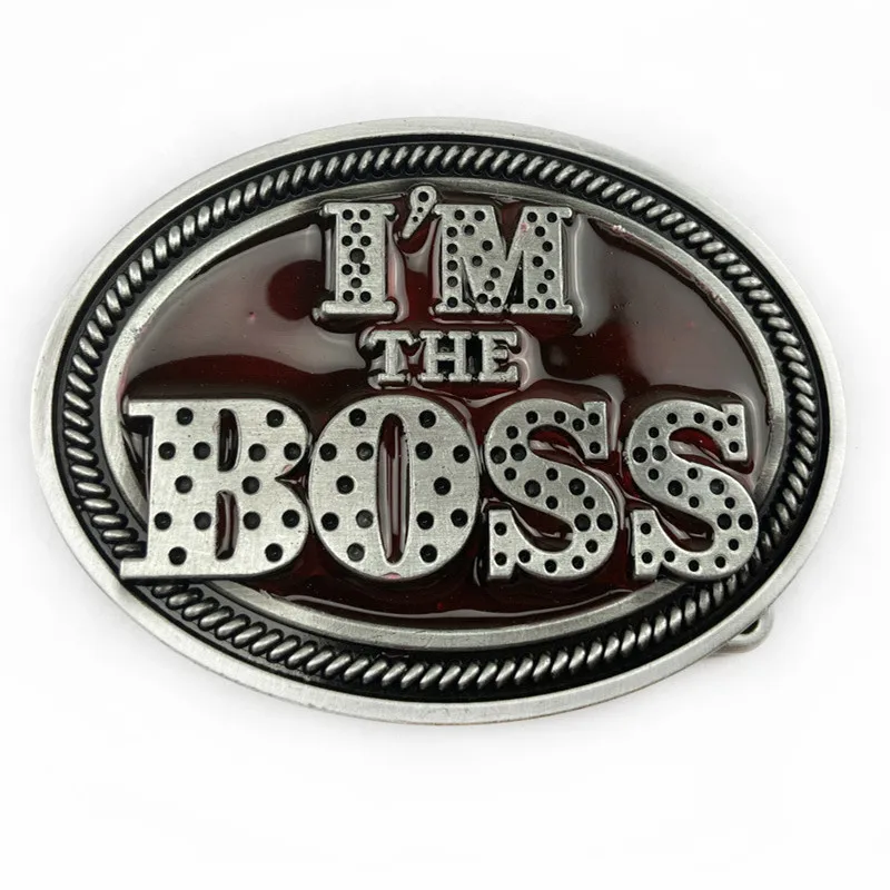 

Пряжка ремня «I'm the Boss» из цинкового сплава Повседневная ковбойская пряжка ремня в стиле вестерн