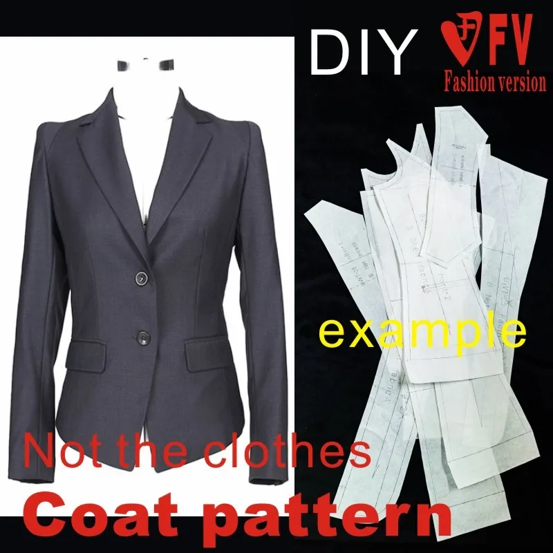 Garment cutting drawings Women\'s suit jacket finished pattern 1:1 physical pattern BWT-14