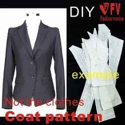 Garment cutting drawings Women's suit jacket finished pattern 1:1 physical pattern BWT-14