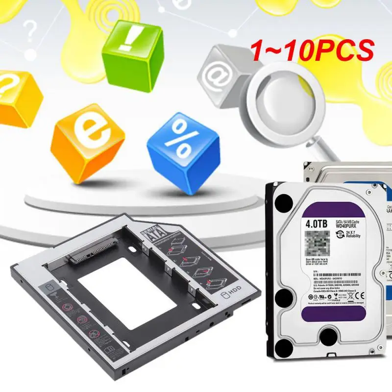

1~10PCS Universal Hard Disk Drive 2.5 2nd 9.5mm 12.7mm Ssd SATA Hard Disk Drive HDD Caddy Adapter Bay For Dvd Rom Optical