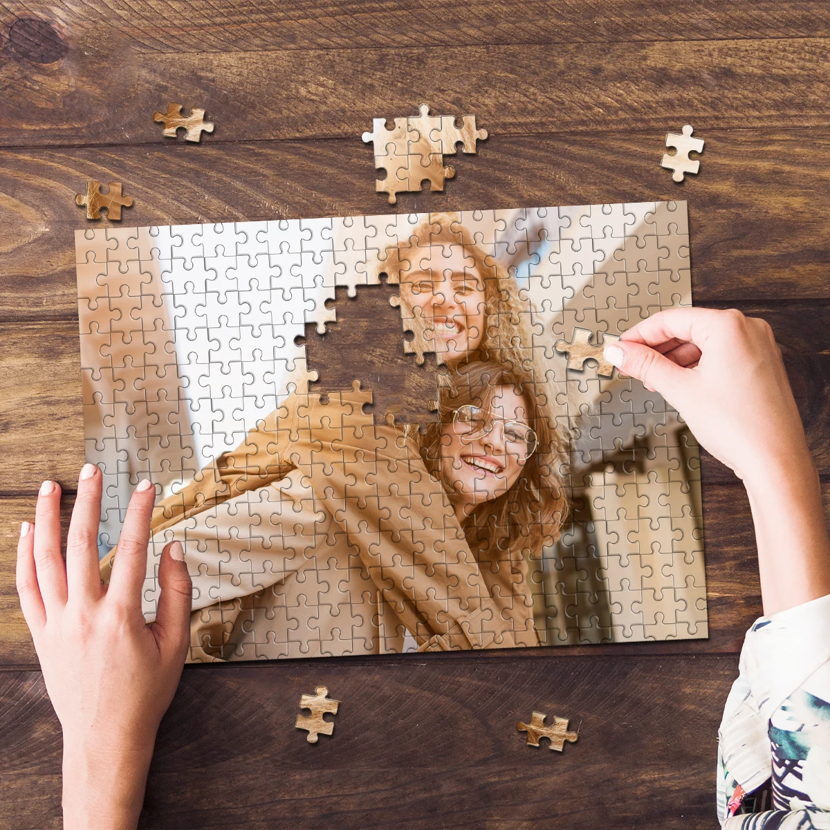35/300/500/1022pcs Personalized Custom Photo Puzzle girl Gift For Holiday Party Wedding Birthday Valentine's Day Mother's Day Fa