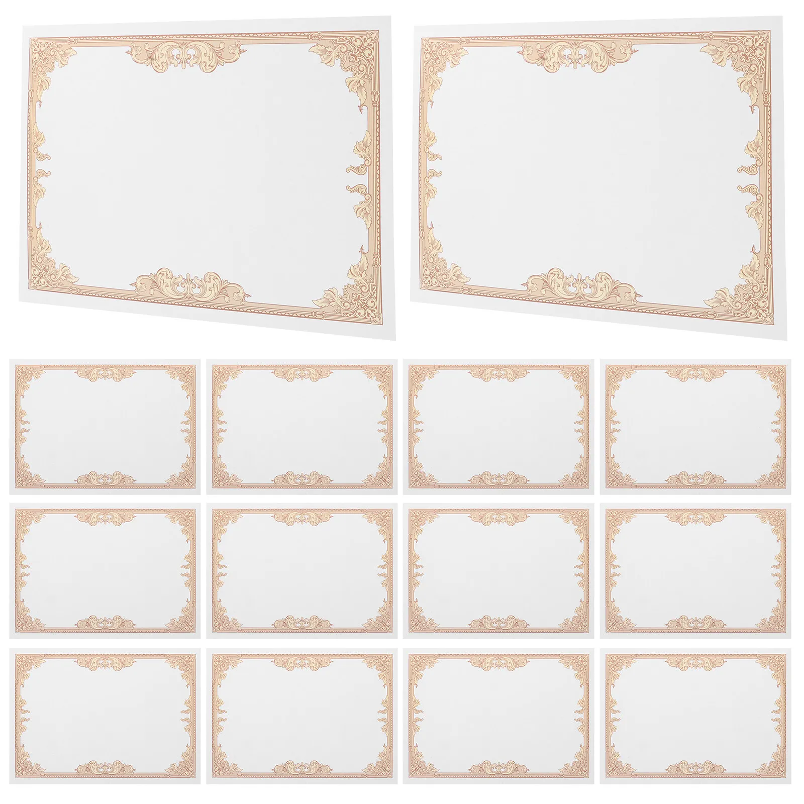 

30Pcs Blank Certificate Paper Printable Diploma Certificate Inner Paper Writable for School Awards Graduation Camp Certificates