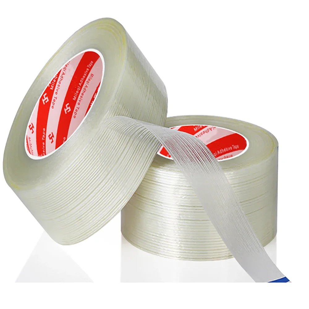 1-4 рулона прозрачной ленты, одностороннее стекловолокно, прочная фиксированная лента, уплотнительная лента, упаковочная лента для электрического холодильника