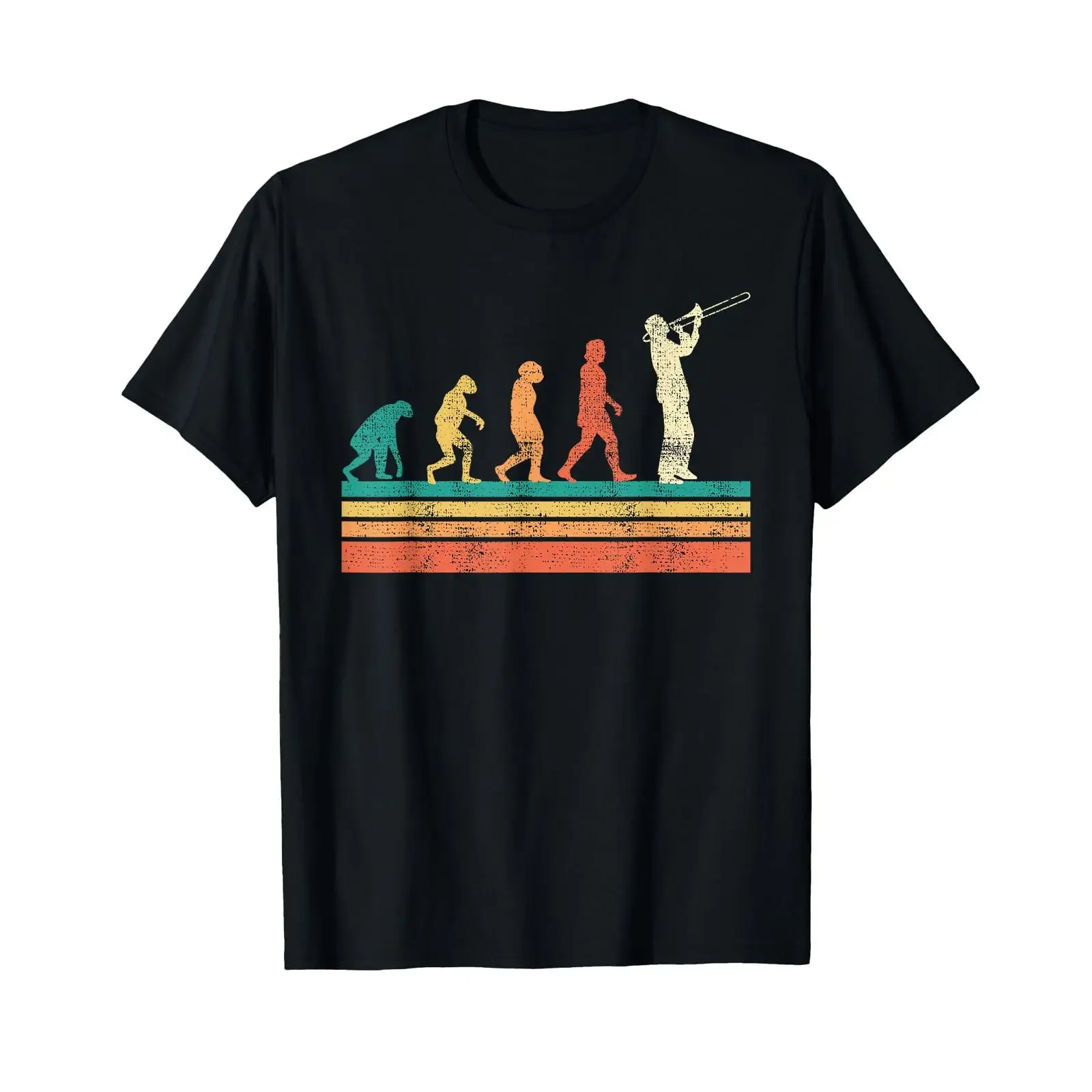 Musician trombonist the evolution trombone T shirt vintage Washed Breathable Stylish Casual Soft Top For Everyday Wear