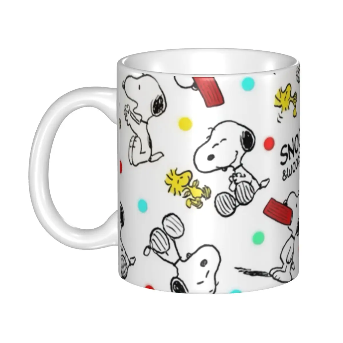 مانغا سنوبي وودستوك الكرتون الكلب أكواب القهوة DIY شخصية السيراميك الحليب الشاي القدح