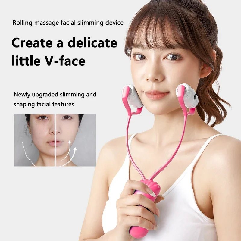 

Вращающийся на 360° V-образный валик для лица Y-образный ручной массажер для лица, лифтинг лица, двойная челюсть, уменьшение морщин, ролик, портативный инструмент для красоты
