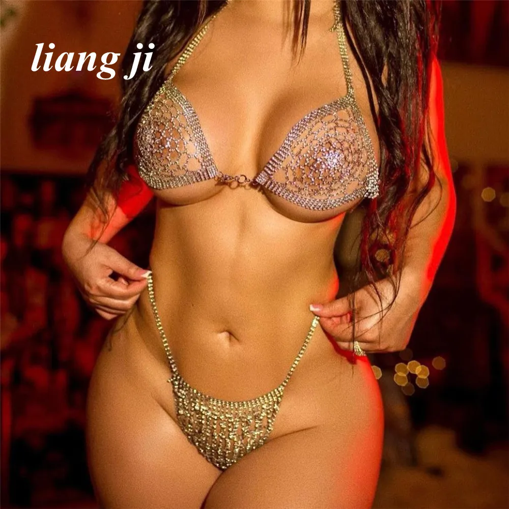 Body Jewelry crystal Bikini Bra Chain Tassels Skirt Chain Sexy  Grid type Dress Chain Night Club T Stage Catwalk Body Chain