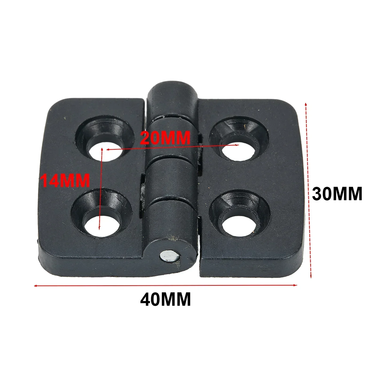 10pcs Plastic Hinges Black Cabinet Door Bearing Butt Folding Hinge 30*40mm For Cupboard Furniture Hardware Home Improvement