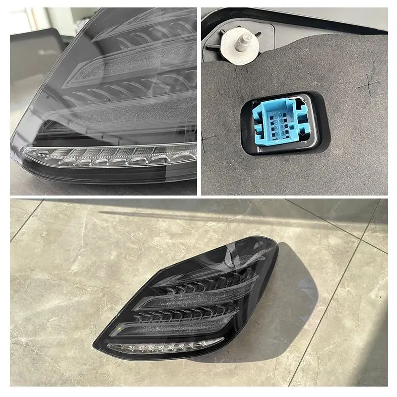Lampu Belakang LED Tahun 2015-2018 untuk Mercedes Benz C Class W205 Lampu Upgrade dengan Desain M4 GTS