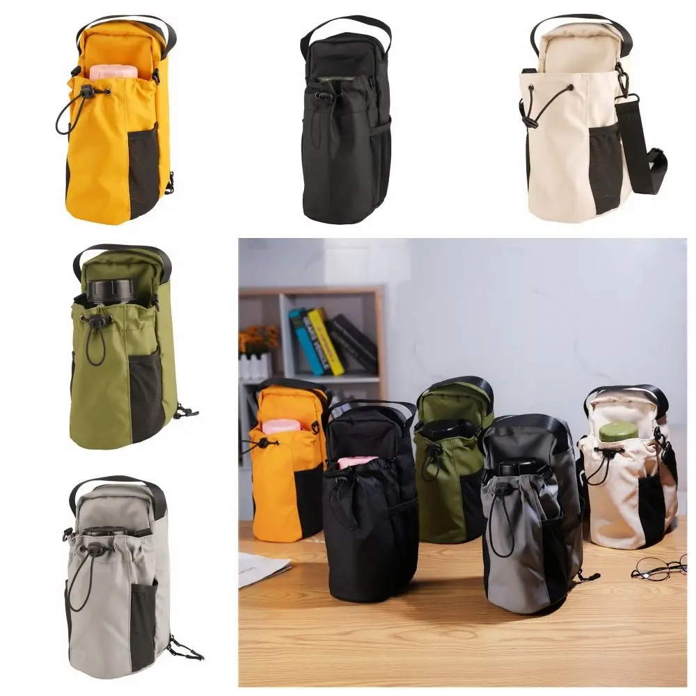 Magnetic Water Bottle Sling Bag Pull Cord Large Capacity Gym Bottle Bag Convenience Multi-layer Crossbody Sports Bag Gym