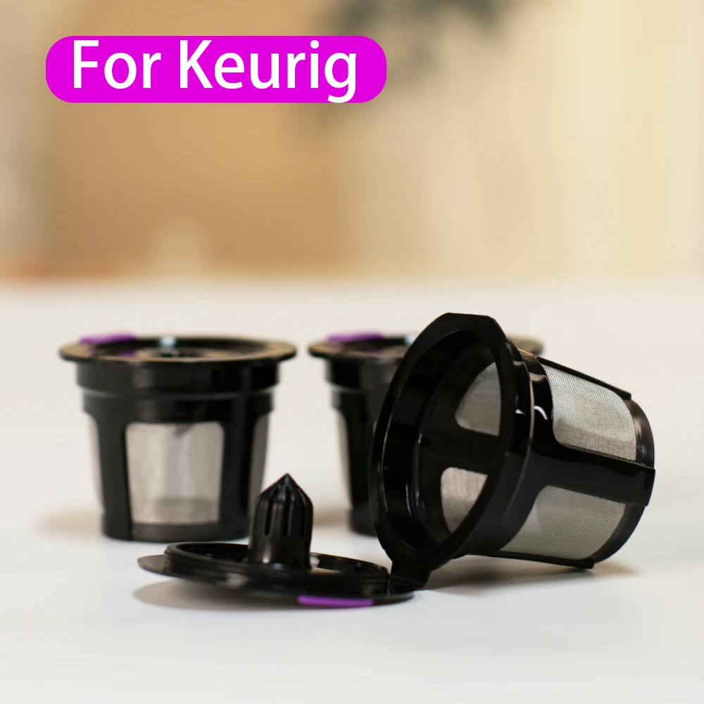 

1/3pcs Refillable Coffee Filter Cup Reusable Coffee Pod Filled Capsule Compatible With Keurig Coffee Makers