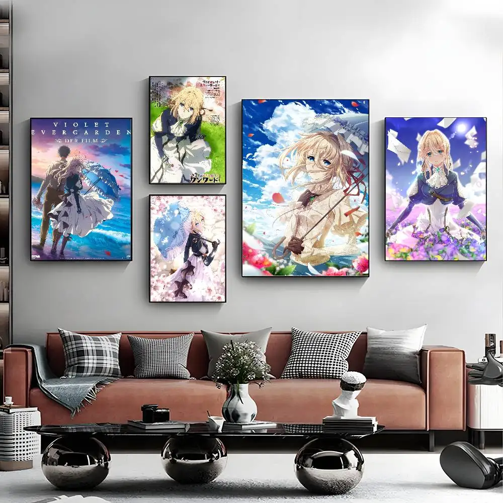Violet Evergarden Poster HD art sticky wall waterproof home living room bedroom bar aesthetic decoration