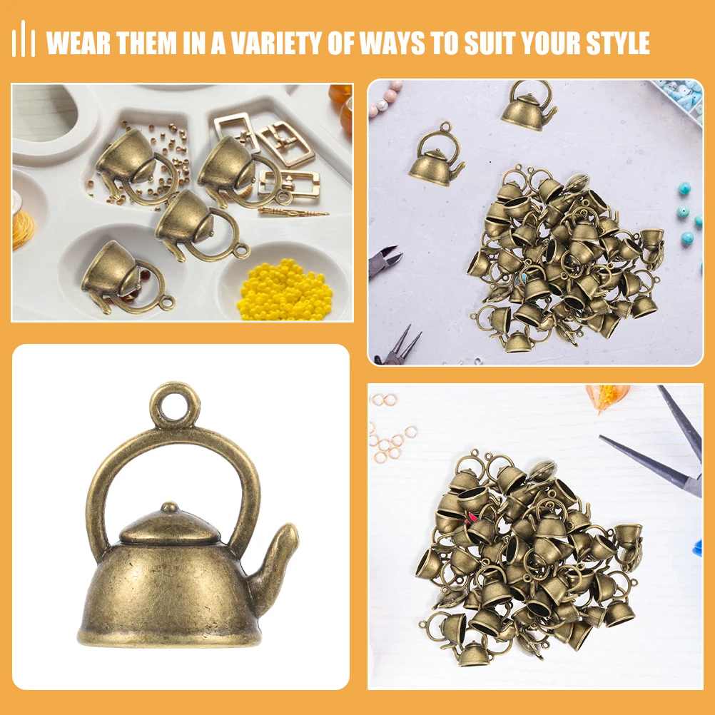

30Pcs Zinc Alloy Teapot Charms DIY Jewelry Pendants Necklace Earrings Bracelet Accessories Zinc Alloy Charms Necklace Pendants