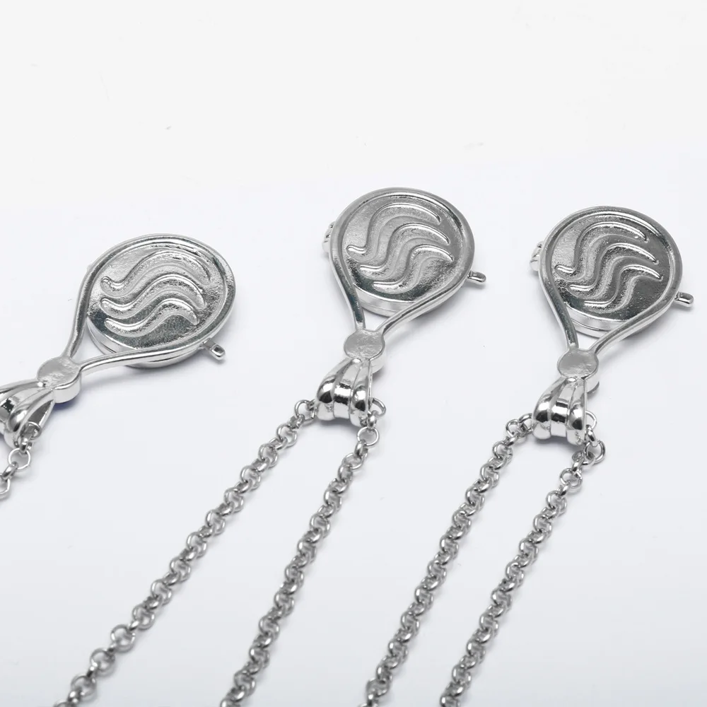Stainless Steel H2O Medallion Mermaid Pendant Jewellery Necklaces Set of 3 Gift for Women Girls Mermaid Locket Necklace Silver view 6