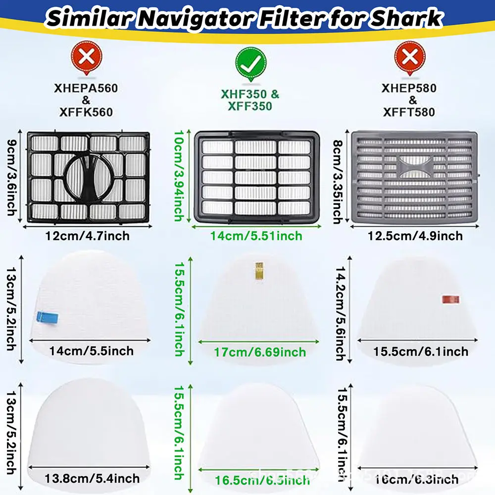 Cleaning Replacement Parts For Shark NV350 NV351 Vacuum Hepa Filter Foam Felt Filter Brush Roller Household Maintenance