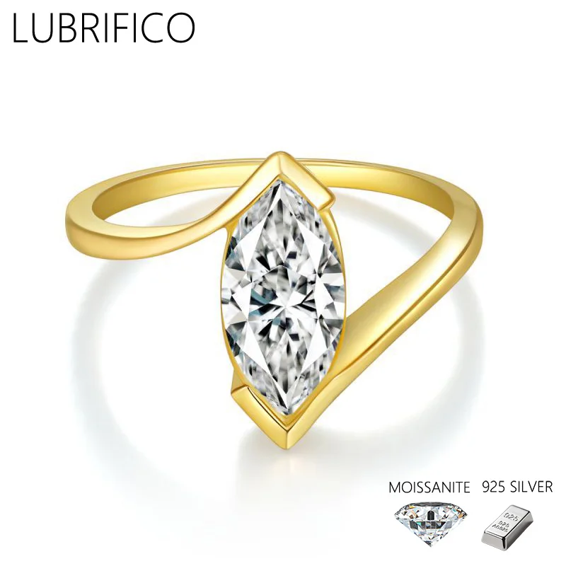 

10mm D Color Moissanite Oval Shape Ring 925 Sterling Silver Lab Diamond Eternity Band Engagement Wedding Rings For Women