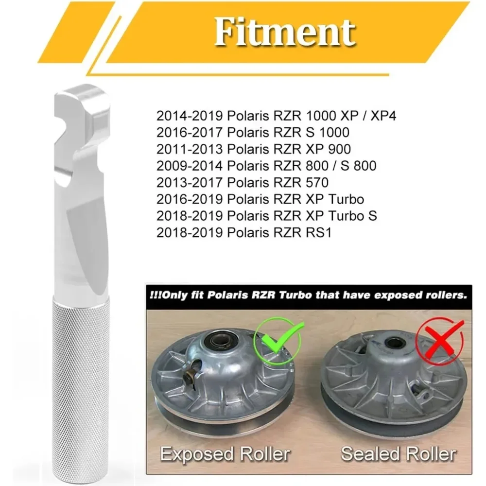For Polaris RZR 900 S 1000 XP Turbo RZR 800 570 Belt Removal Tools Aluminum Primary Clutch Puller & Belt Changing Tool