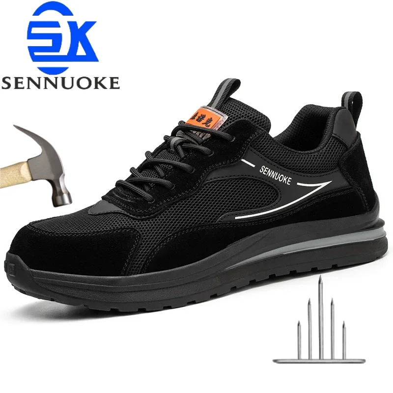 Safety Shoes Sport  Shoes Men for Work Sneakers Lightweight Steel Toes Industrial safety tennis