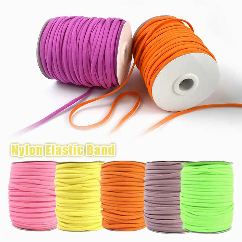 

10/20M 3mm/5mm Round Elastic Rope Rubber Band for Ear Hanger Shoes Ropes Cords Mask Strap Stretch Ribbon Accessories