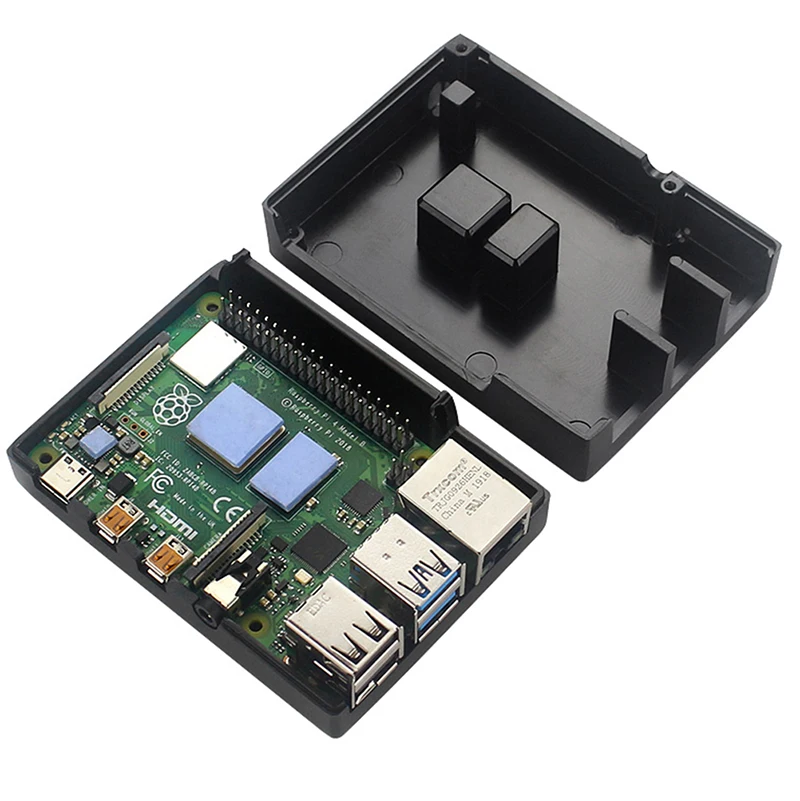 For GeeekPi Raspberry Pi 4 CNC Aluminum Case with Fan Heatsinks for Pi 4B