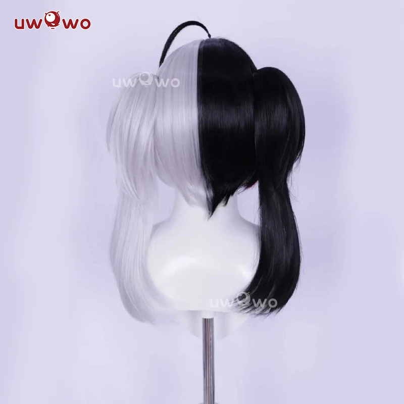 UWOWO Lacrimosa 가발 게임 NTE Neverness to Everness Lacrimosa 코스프레 가발 긴 머리 흑백 머리 할로윈 가발
