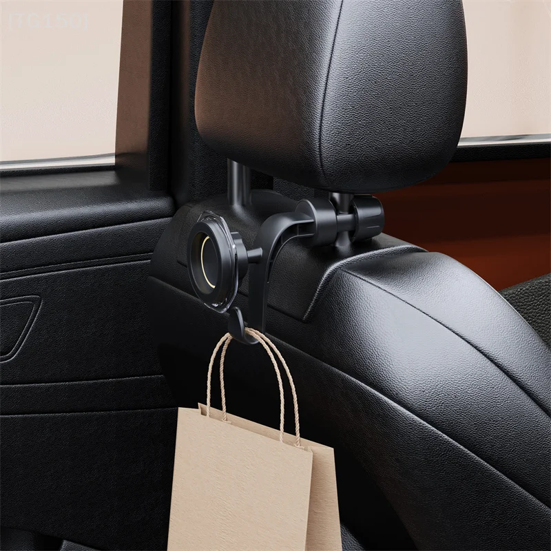 1 قطعة حامل هاتف مسند الرأس التلقائي المغناطيسي، حامل هاتف المقعد الخلفي قابل للتعديل مع تركيب سريع