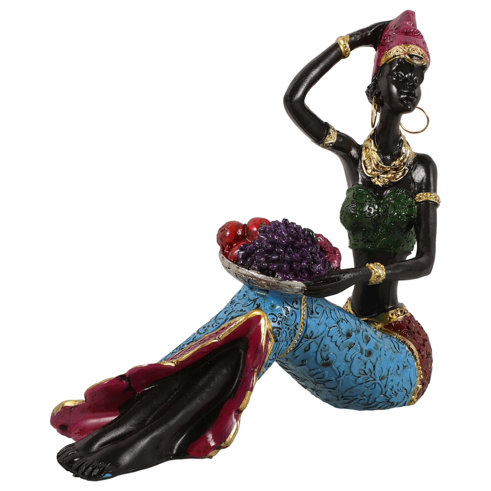 

Women Statue Home Decor Girl Sculpture Lady Figure Girl Artistic Resin African Women African Lady Figure Sculpture
