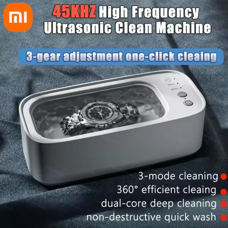 Xiaomi MIJIA Ultrasonic Glasses Cleaning Machine 45KHZ Ultrasound Jewelry Cleaner Machine High Frequency Ultrasonic Cleaner 2025