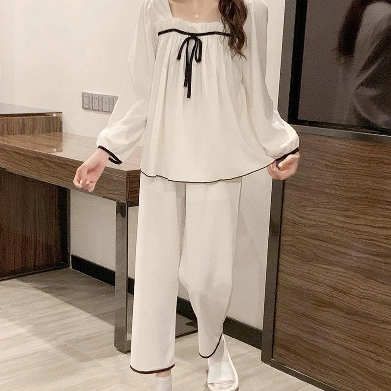 Fashionable Casual Loose Autumn And Winter Pajamas Suit For Women