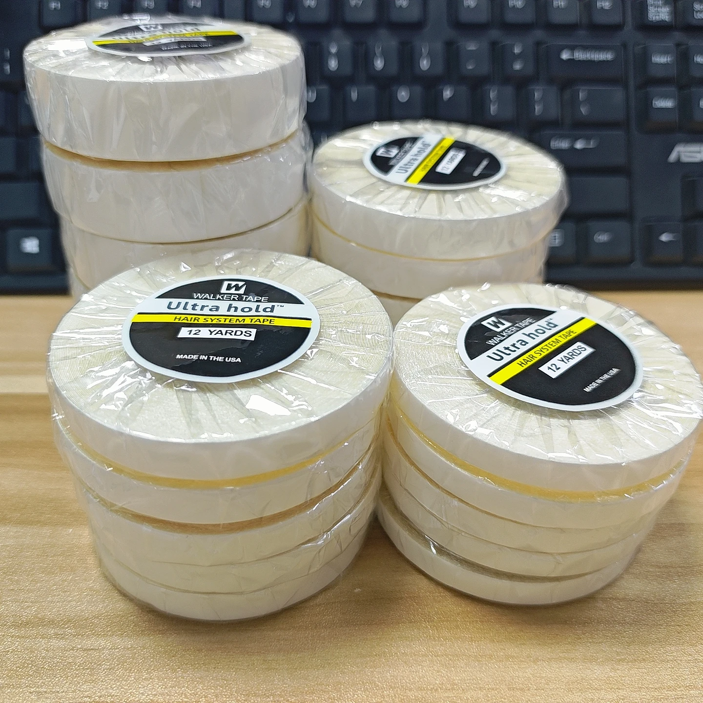 

White Ultra Hold Hair Double Sided Adhesives Tape For Hair Extension/Toupee/ Lace Wigs Adhesive Wig Tape 12yards