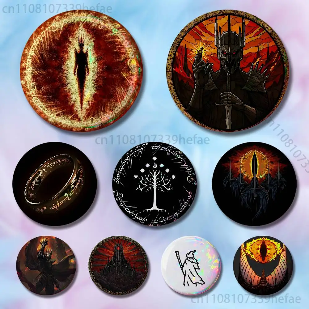 L-Lords of the R-RingES 32mm 58mm 75mm 44mm 25mm Anime Badges Brooches DIY Pins Decorations Birthday Valentine Gifts