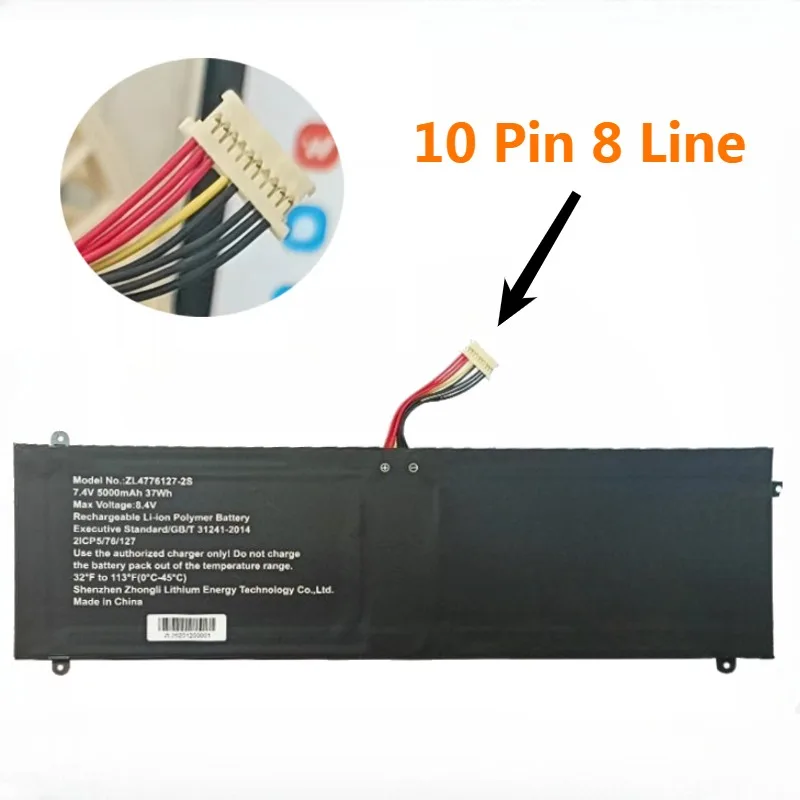 High Quality Replaceable Battery 7.4V 5000mAh 10 Pin 8 Line for ZL4776127-2S ‌Laptop Battery