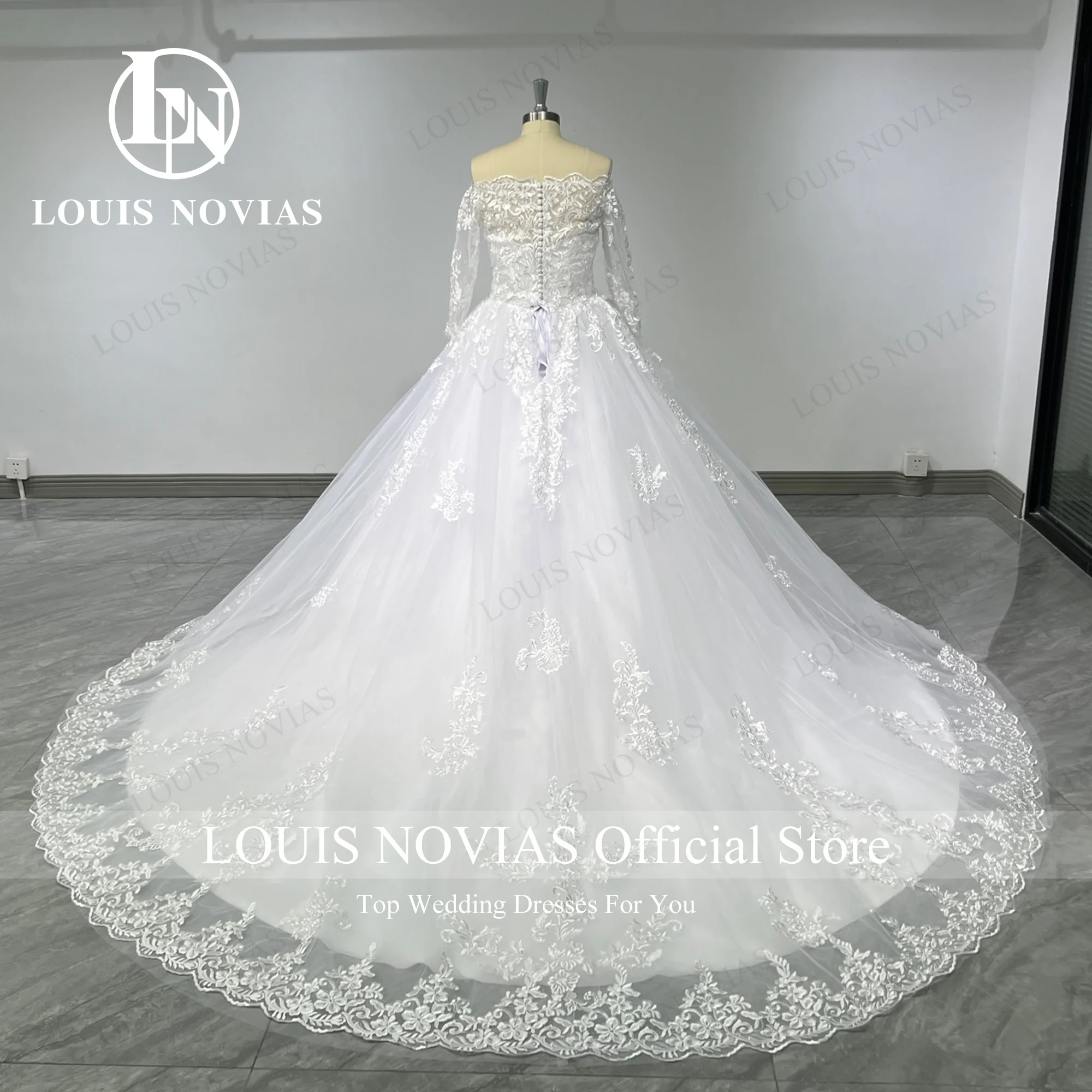 Louis novias vestido de baile vestido de casamento com jaqueta querida bordado botão tribunal trem 100% fotos reais vestidos de novia