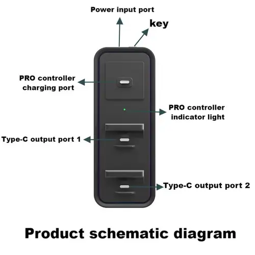 Imagen 2 del producto AOLION para Switch 2 Pro controlador soporte de carga tipo C Multi en uno Switch2 Joycon controlador soporte de carga