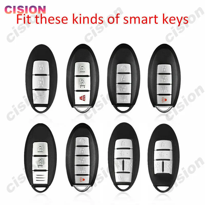 Alloy Leather Car Key Fob Case Cover Shell Keychain Remote Holder Protector For Nissan Serena Rogue Altima Sentra Leaf Murano