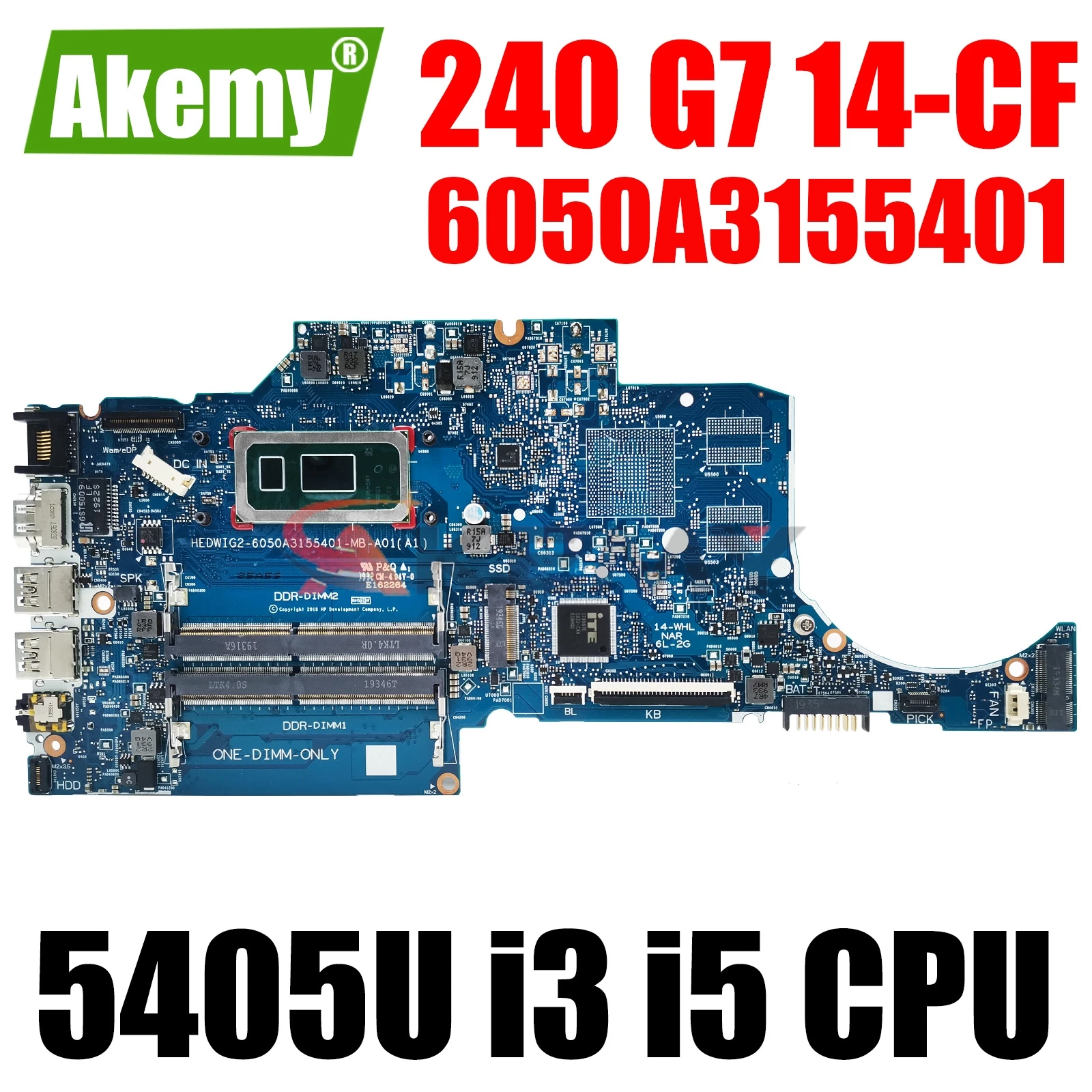 لاب توب تم اختباره بالكامل لطابعة HP ، 6050A3155401 ، HP mother G7 14-CF ، 5405U ، المراعاة ، CPU UMA ،!