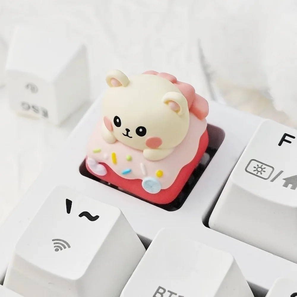 Candy Animal Artisan Keycap Anime Cute Keyboard Cap Original Cartoon Customizable Resin KeyCap Mechanical Keyboard Accessories