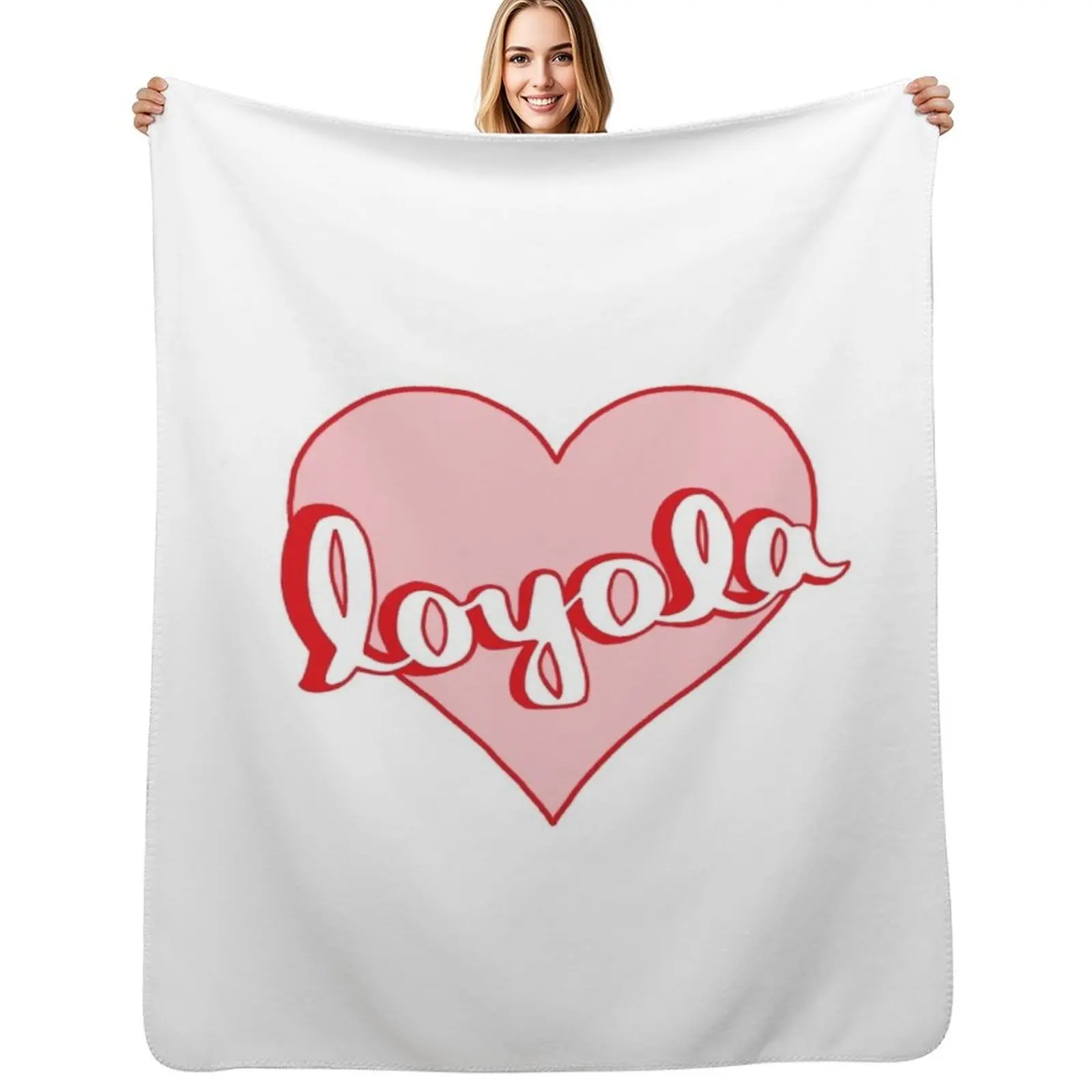 

Loyola Heart Throw Blanket Compact Warm Blanket for Car Road Trip