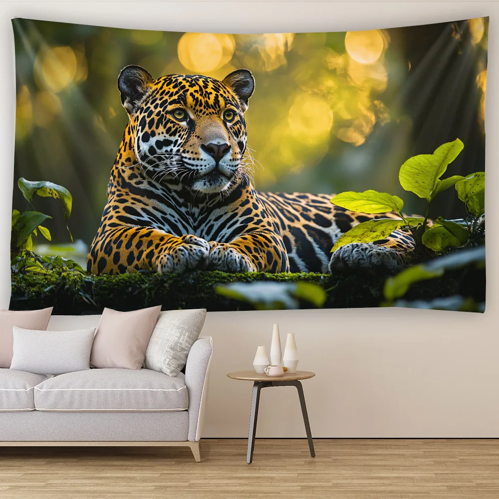 

Cheetah Tapestry African Wildlife Wolf Lion King Hippie Wall Hanging Cloth Living Room Bedroom Dormitory Classroom Decoration