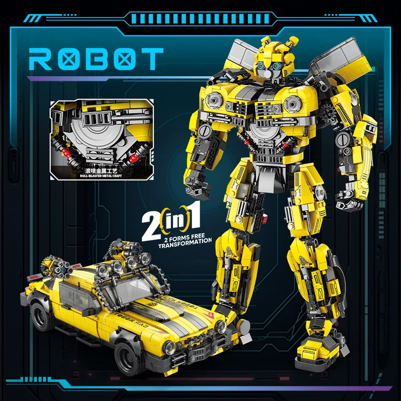 Compatible with Lego Building Blocks Deformation Big Mecha Car Robot Children Zhihui Puzzle Number