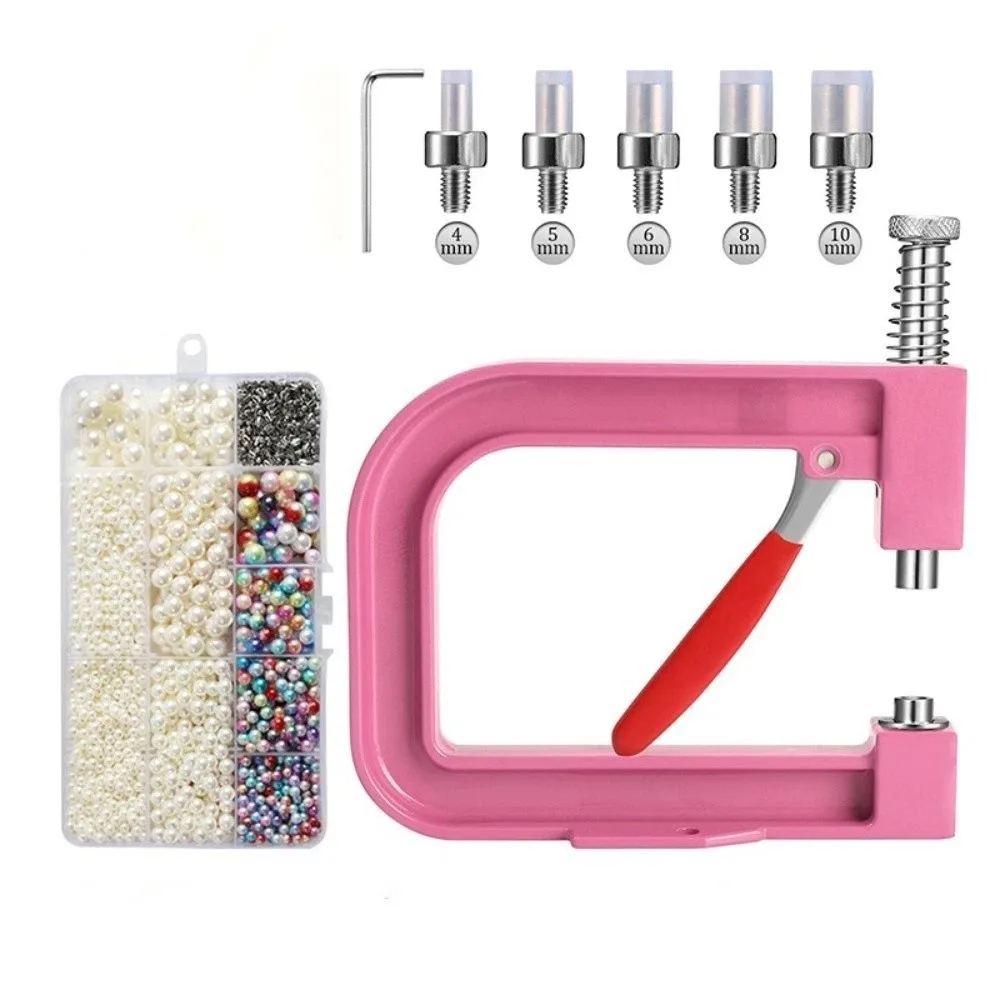

Hand Press Pearl Handmade Setting Machine Professional Portable Bead Setting Tool Fashion Design Alloy Pearl Attachment Tool