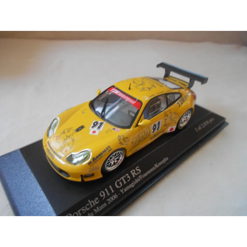 โมเดลรถ Porsche 911GT3 RS 2006 Le Mans 91 อัลลอยด์ ขนาด 1:43 ของสะสม ของเล่น ของที่ระลึก ของตกแต่ง