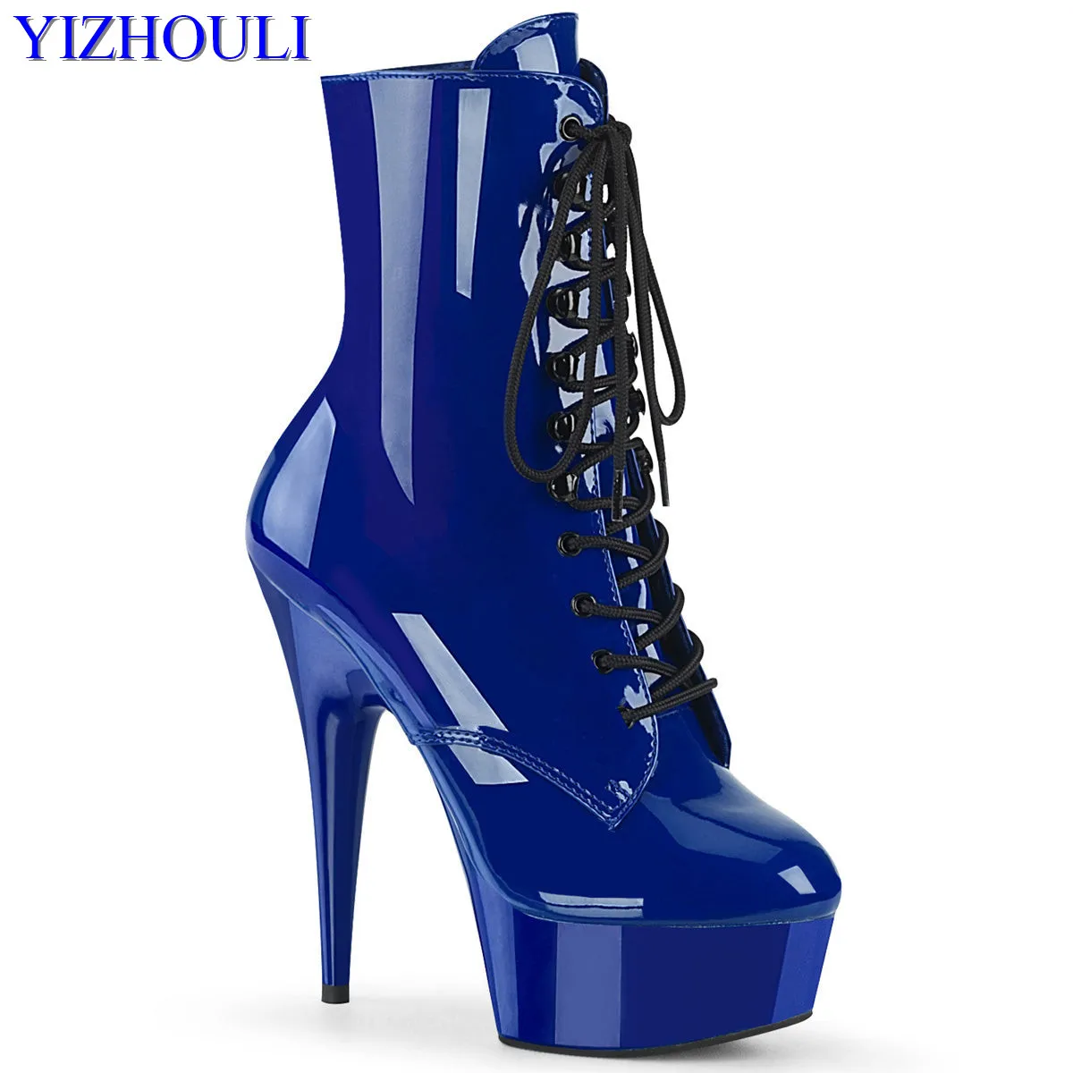 New blue 13CM-15CM-17CM-20cm stiletto heels banquet stage, pole dancing mold performance catwalk, sexy ankle boots